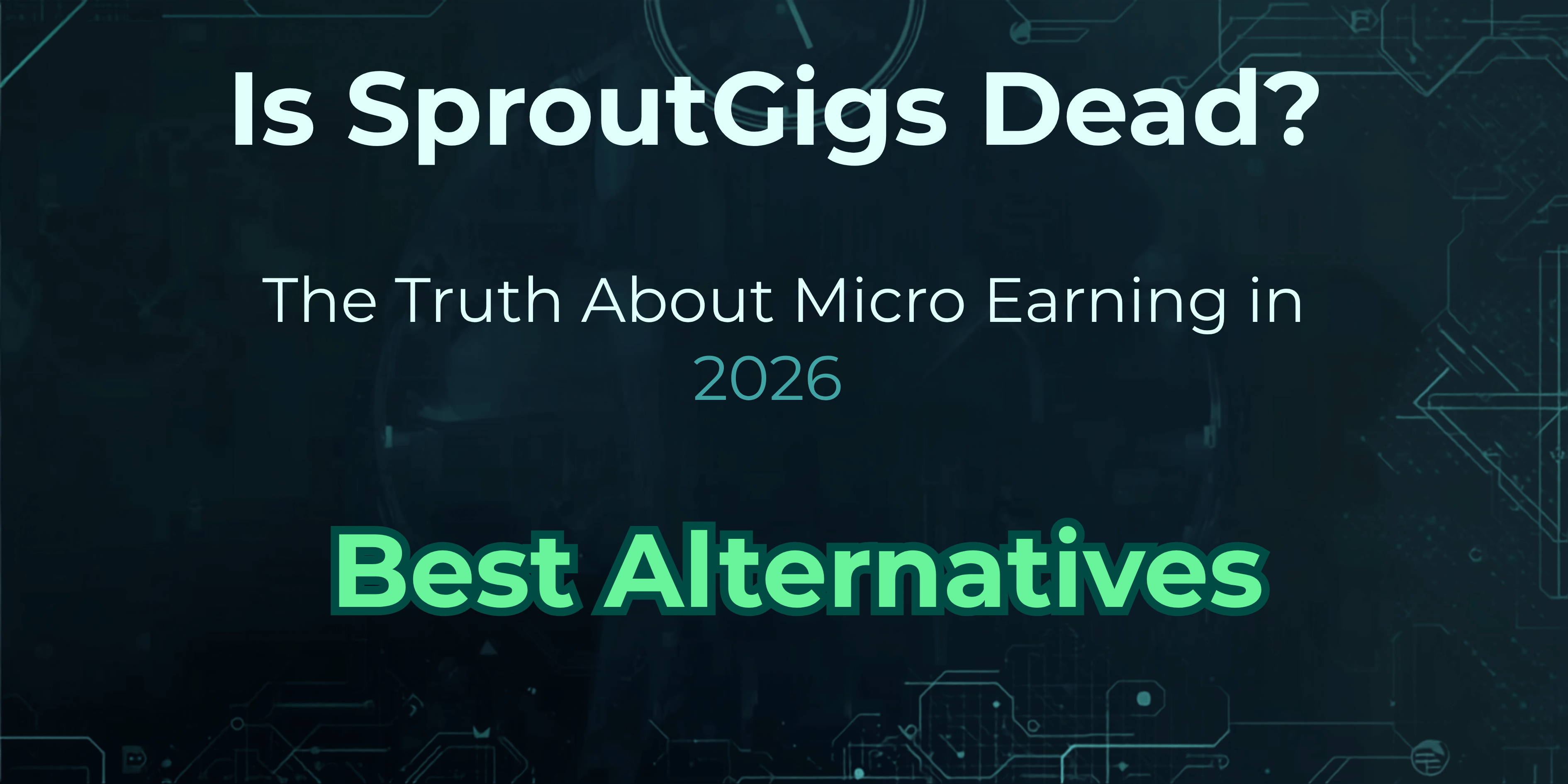 Is SproutGigs Dead? The Truth About Micro Earning in 2026 (Best Alternatives)